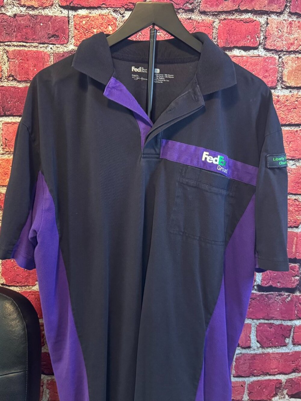 FedEx Ground Adult Employee Polo Shirt Uniform Size XL